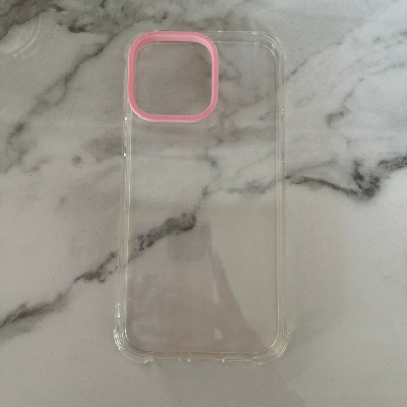 iphone 14 pro max case skinnydiplondon pink clear