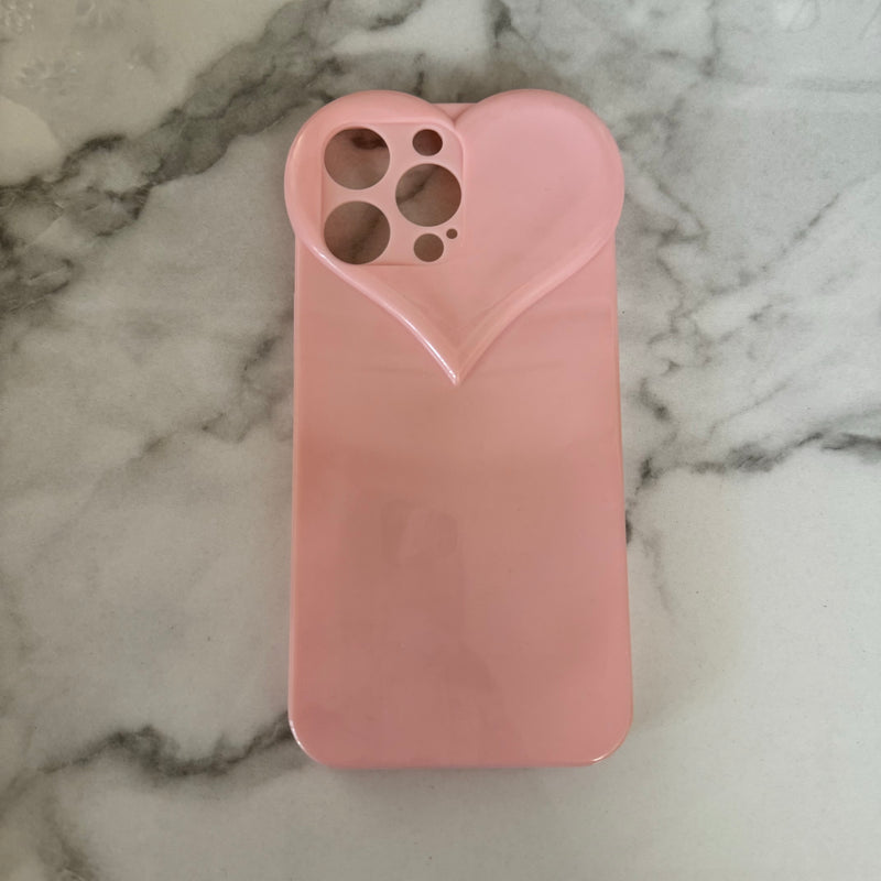 iphone 14 pro max case pink heart