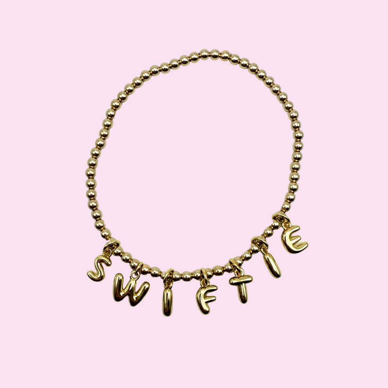 SWIFTIE BUBBLE LETTER BRACELET