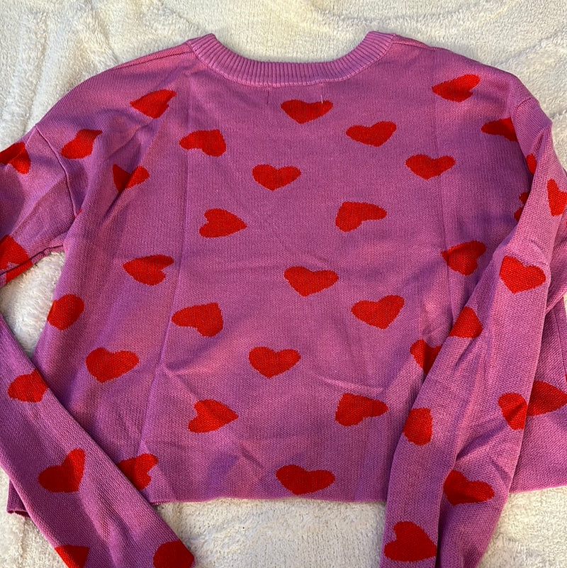 heart sweater size medium