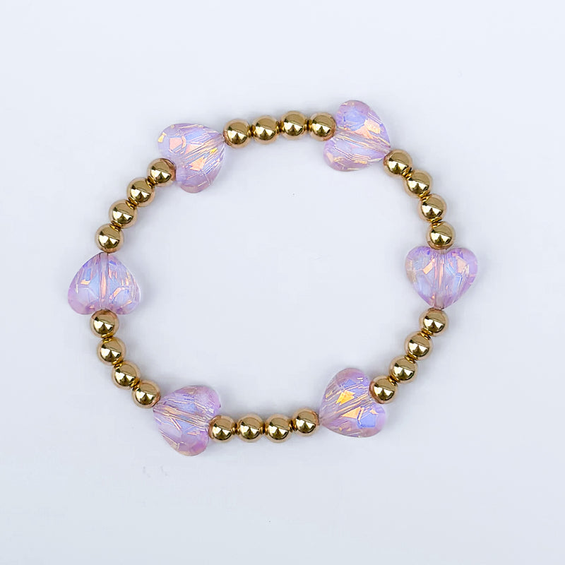 XL SWEETHEART BRACELET - PINK IRIDESCENT